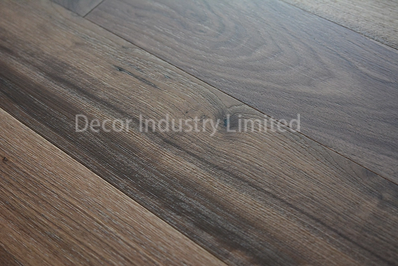 Teak Wood Flooring with Natural Color Light Brushed Surface Treatment