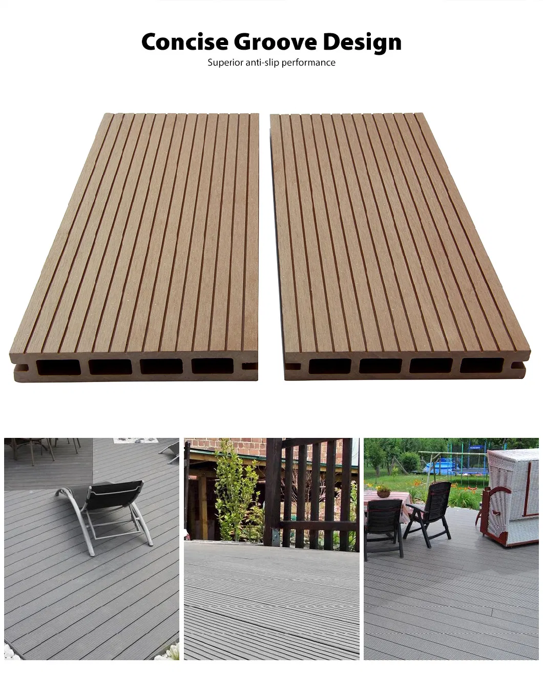 China WPC Decking Composite Wood Decking Outdoor Flooring Tw-02b