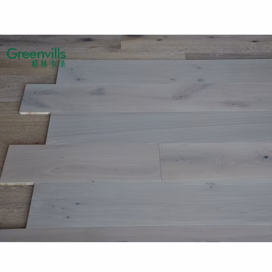 Pavimento in legno di rovere ingegnerizzato spazzolato e affumicato oliato bianco/pavimento in legno/pavimento in legno duro